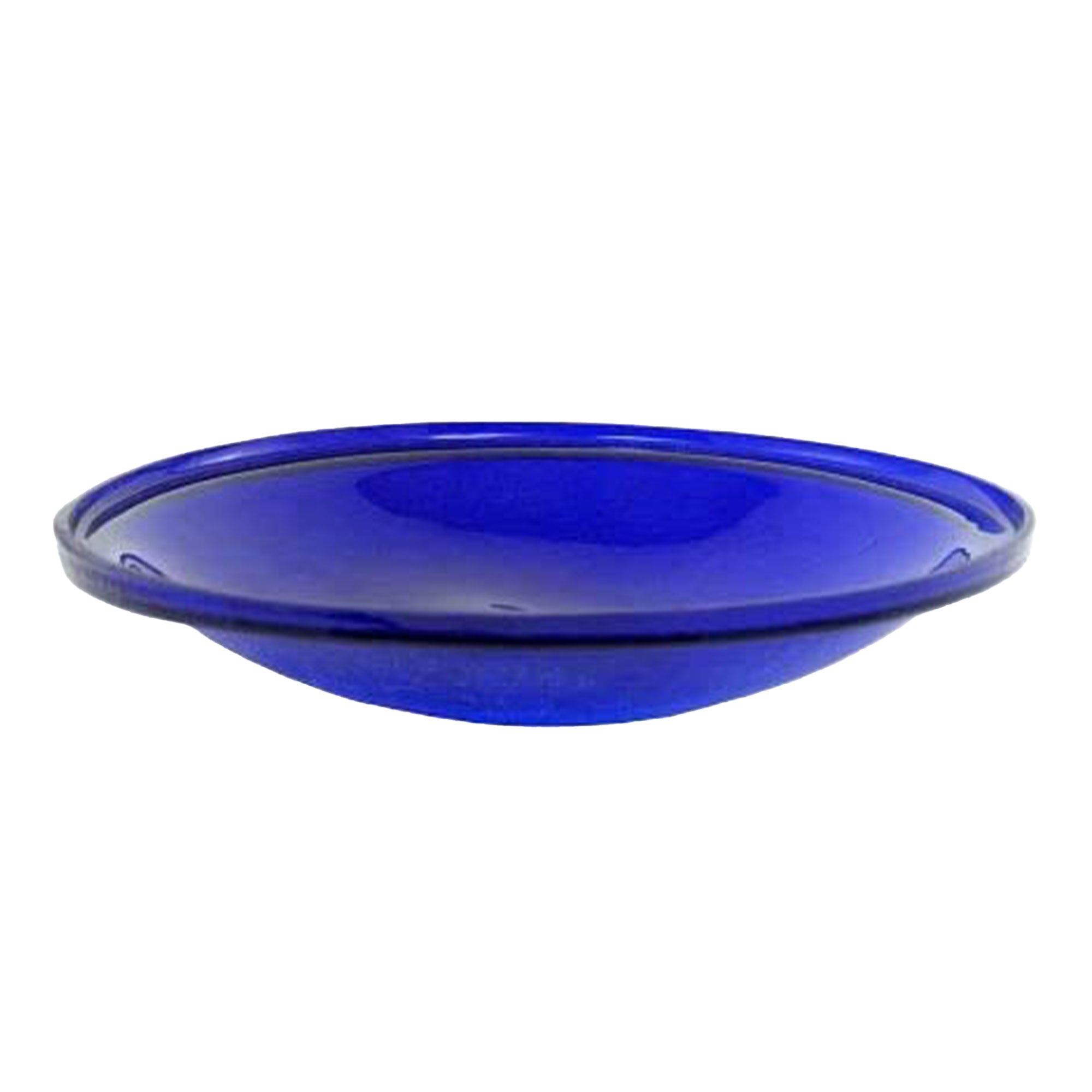 Achla Designs Hand Blown Glass Garden Birdbath with Miniature Stand, Cobalt Blue