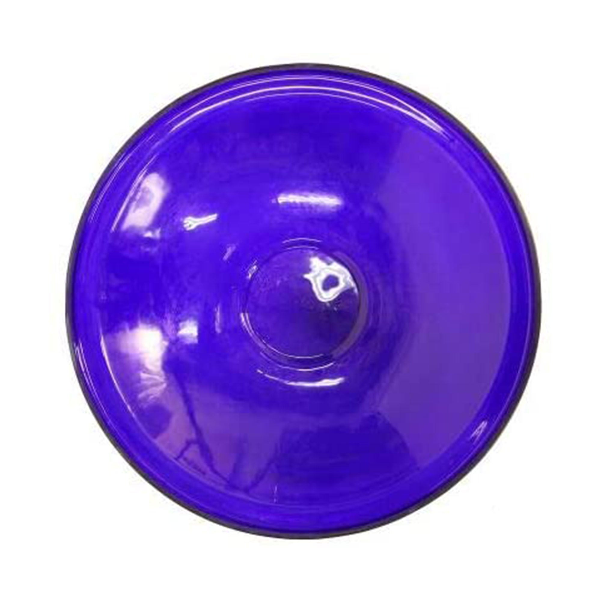 Achla Designs Hand Blown Glass Garden Birdbath with Miniature Stand, Cobalt Blue
