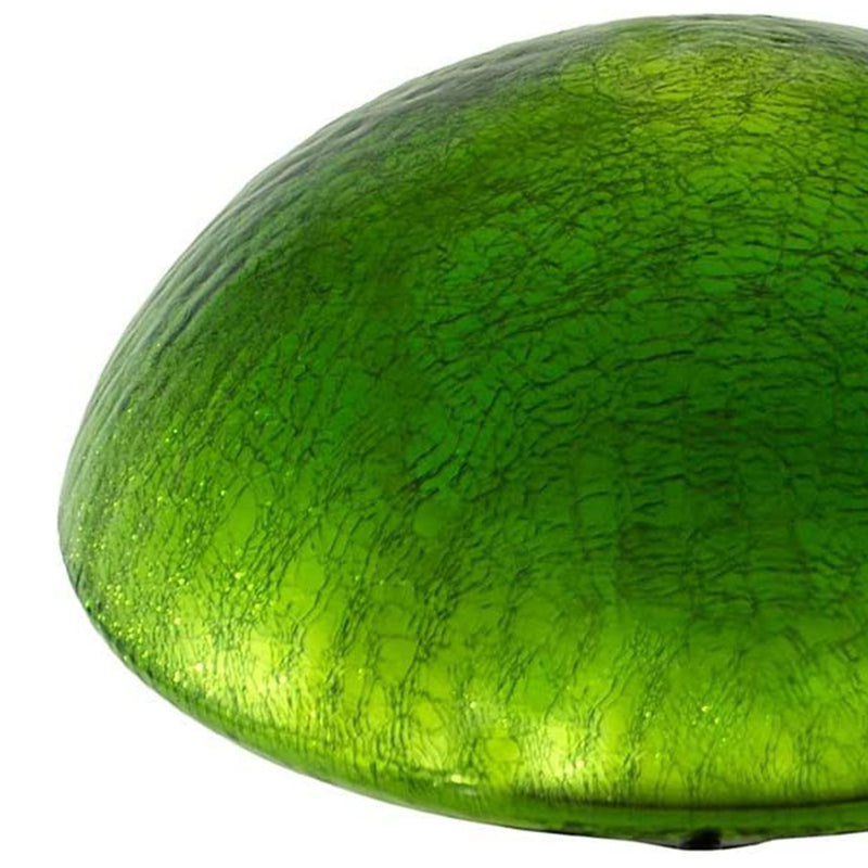 Achla Designs Crackle Glass Garden Toadstool Gazing Ball, 9 Inch, Fern Green