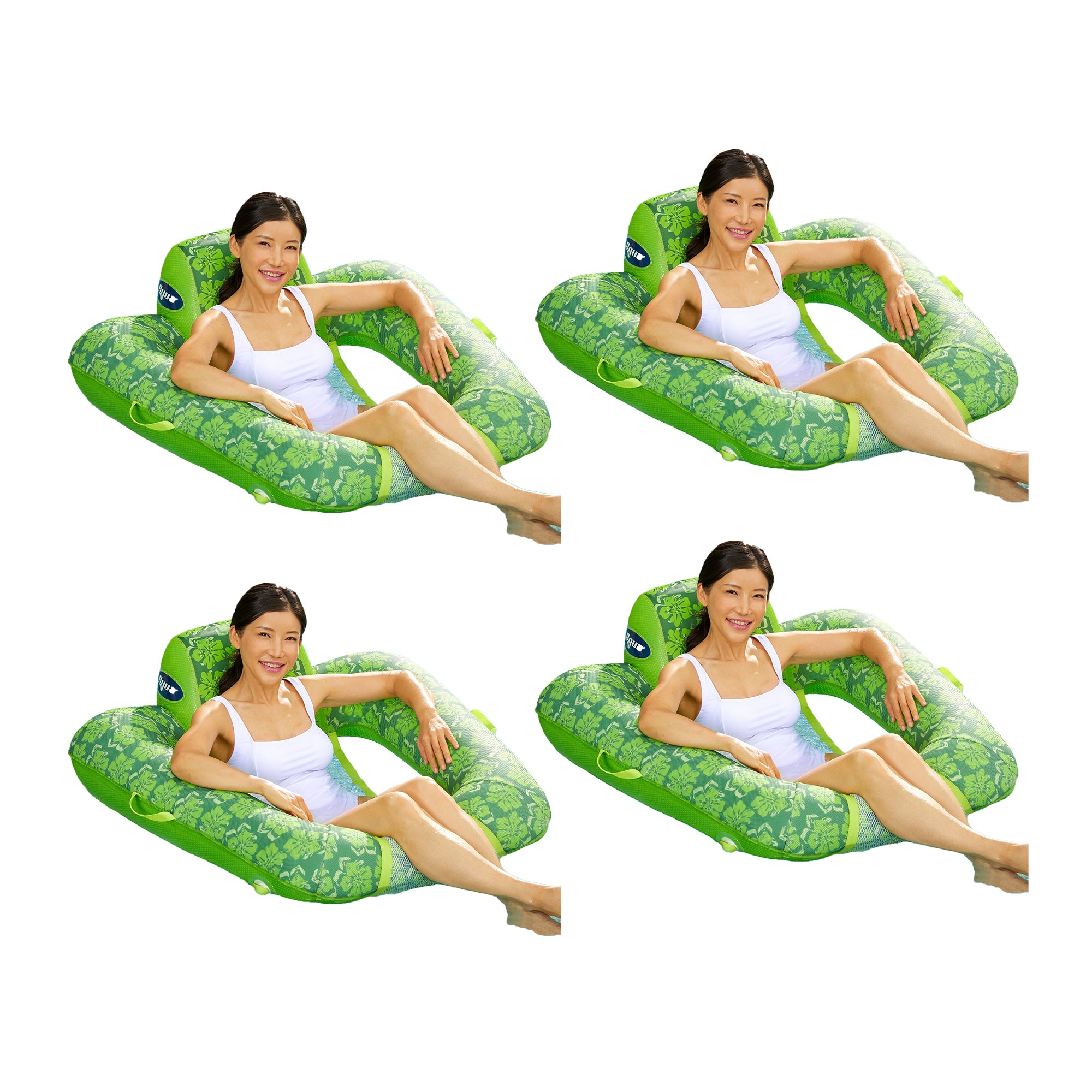 Aqua Leisure Zero Gravity Inflatable Swimming Pool Lounge Chair Float, Green, 4 - VMInnovations