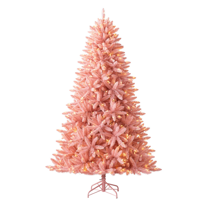 Treetopia Luxe La Vie En Rose 6 Foot Artificial Full Prelit Christmas Tree