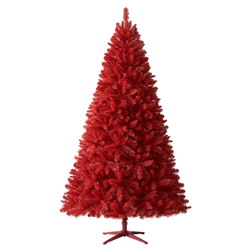 Treetopia Lipstick Red 5Ft Artificial Prelit LED Full Tree w/ Stand (Used)