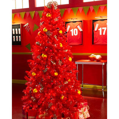 Treetopia Lipstick Red 5Ft Artificial Prelit LED Full Tree w/ Stand (Used)