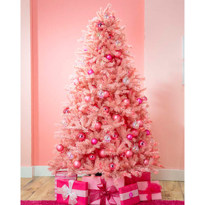 Treetopia Pretty In Pink 8 Foot Unlit Artificial Holiday Christmas Tree w/ Stand
