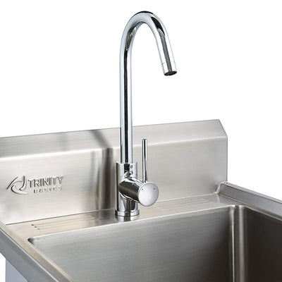 TRINITY BASICS EcoStorage Stainless Steel Free Standing Utility Sink with Faucet