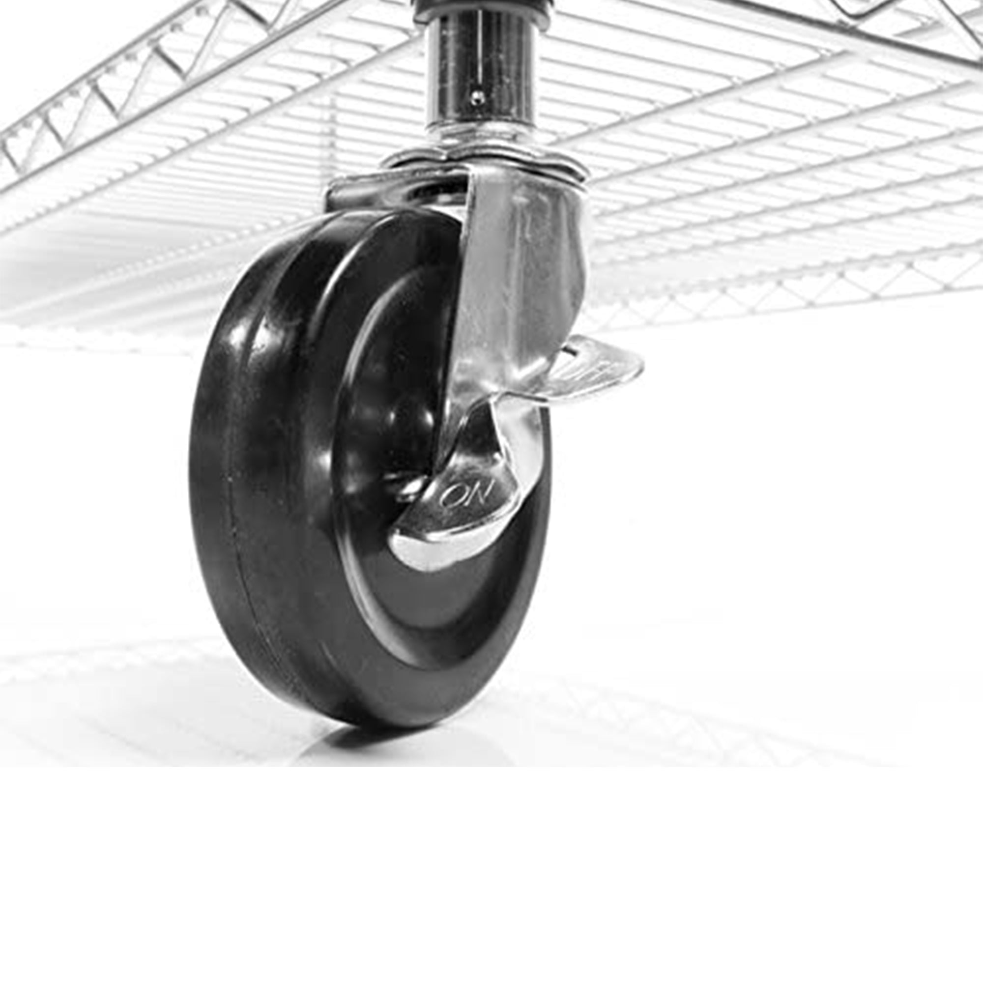TRINITY EcoStorage Heavy Duty 6 Tier Adjustable Wire Shelving w/ Wheels, Chrome - VMInnovations