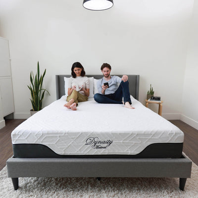 DynastyMattress CoolBreeze 12 Inch Essential Sleep Air Gel Infused Memory Foam Bed Medium Firm King Size