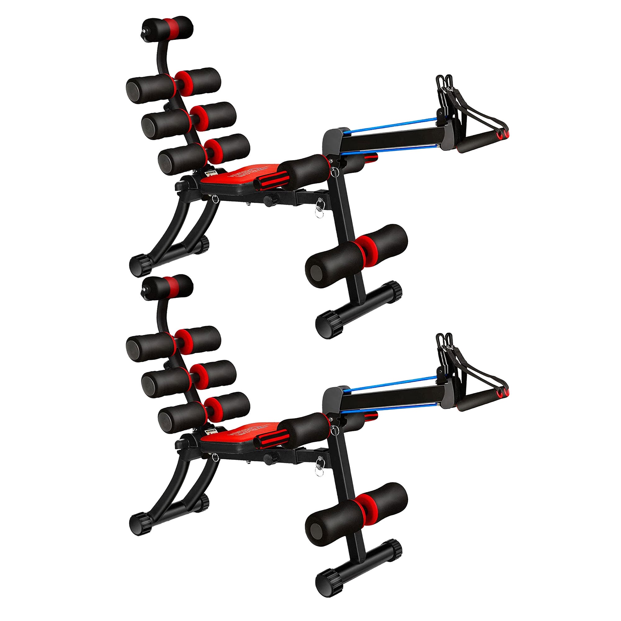 MBB 22 in 1 Wonder Master Adjustable Abdominal Workout Chair, Black (2 Pack) - VMInnovations