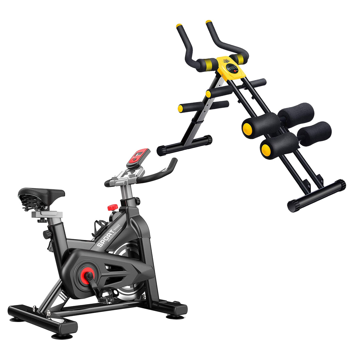 MBB Stationary Cycling Exercise Bike & MBB Abdominal Home Gym Exercise Chair - VMInnovations