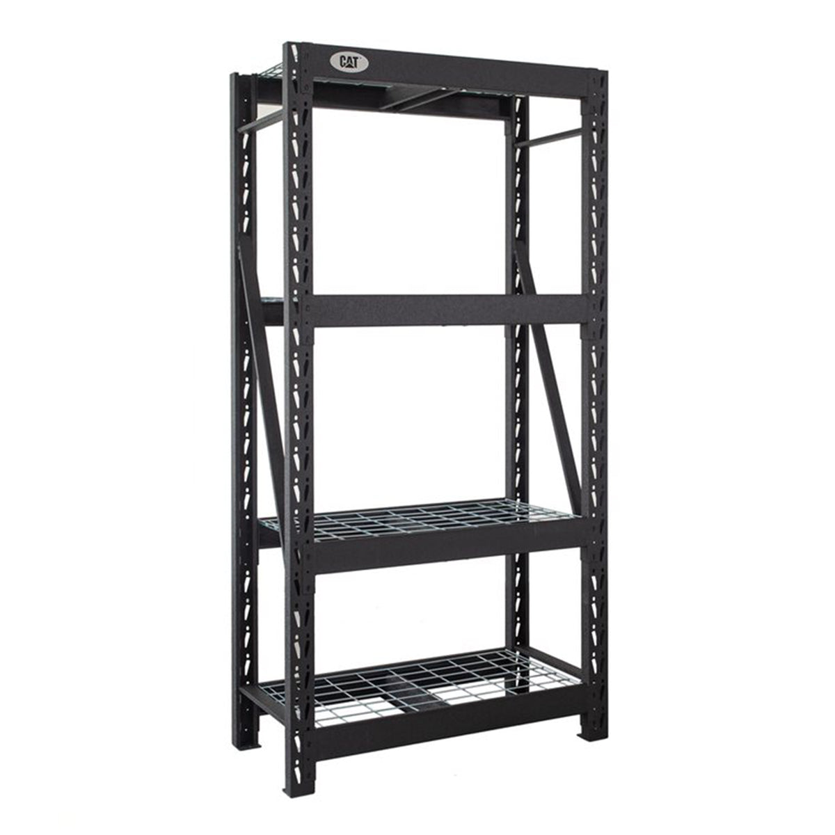 CAT 72 Inch x 36 Inch Industrial Heavy Duty 4 Tier Adjustable Steel Shelving - VMInnovations