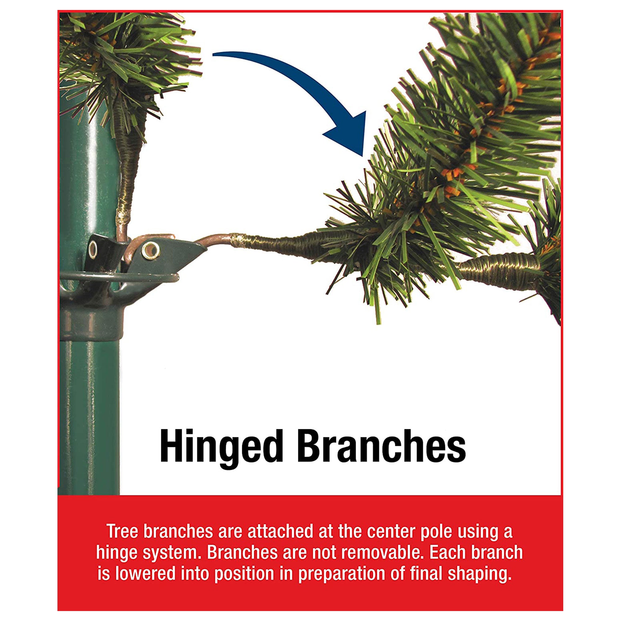 National Tree Company Downswept Slim Fir 12' Christmas Tree Lights (For Parts) - VMInnovations