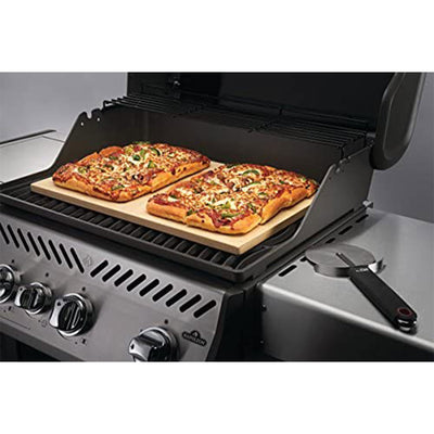 Napoleon 70008 20 Inch Rectangular Sized Pizza Baking Stone for Grills and Ovens
