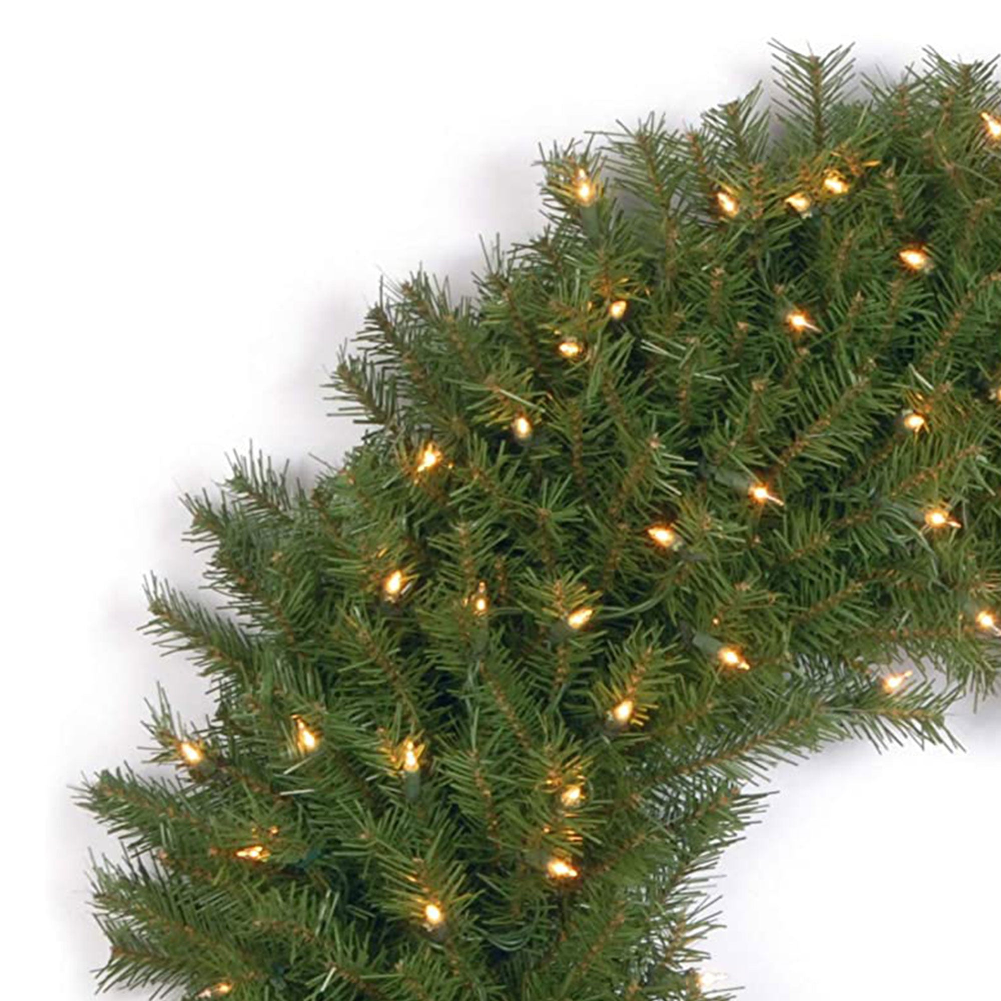 National Tree Company 36 Inch Norwood Fir Wreath with Clear Lights (Open Box) - VMInnovations