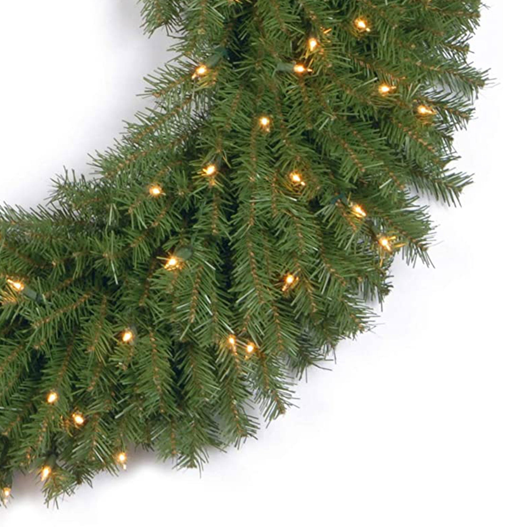 National Tree Company 36 Inch Norwood Fir Wreath with Clear Lights (Open Box) - VMInnovations