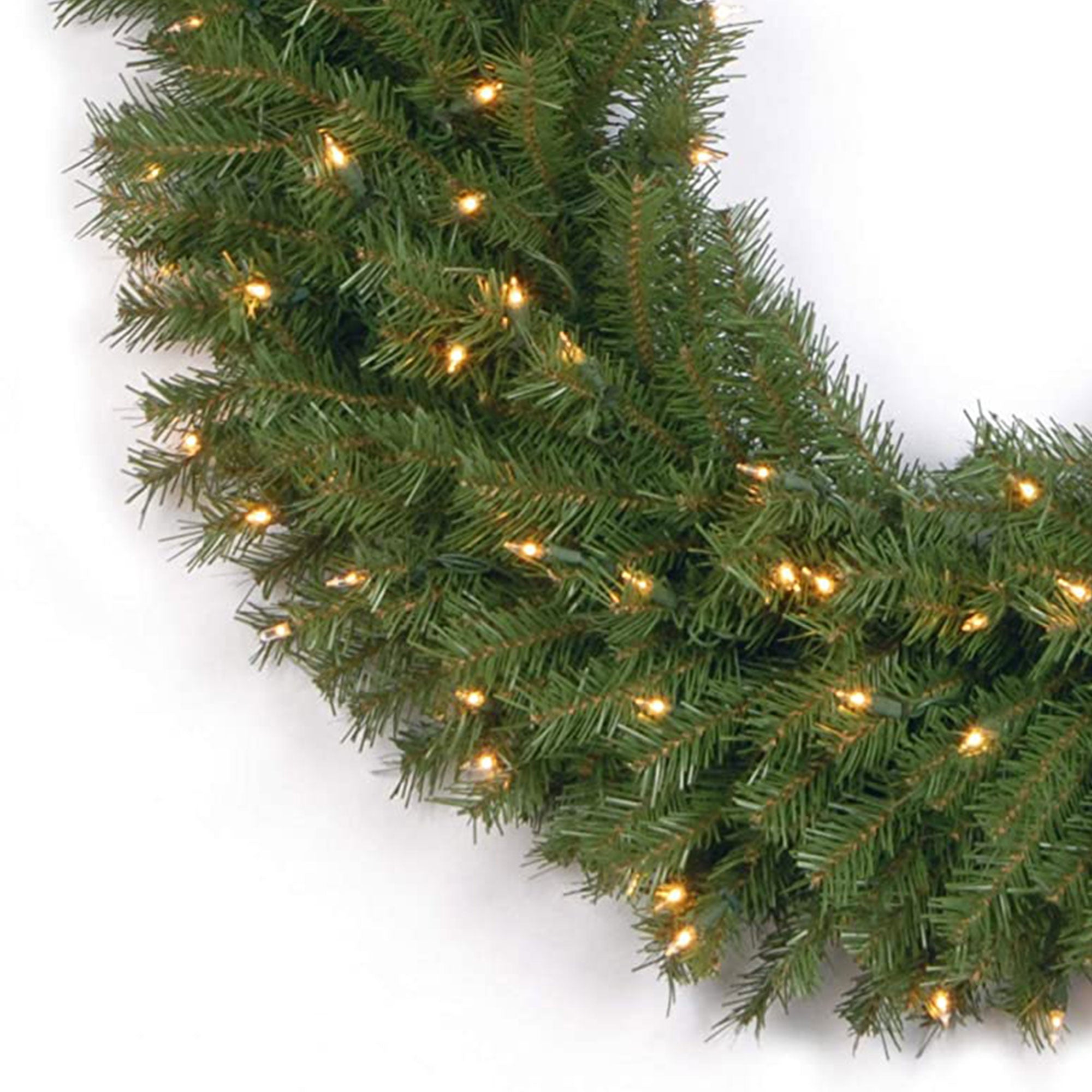 National Tree Company 36 Inch Norwood Fir Wreath with Clear Lights (Open Box) - VMInnovations