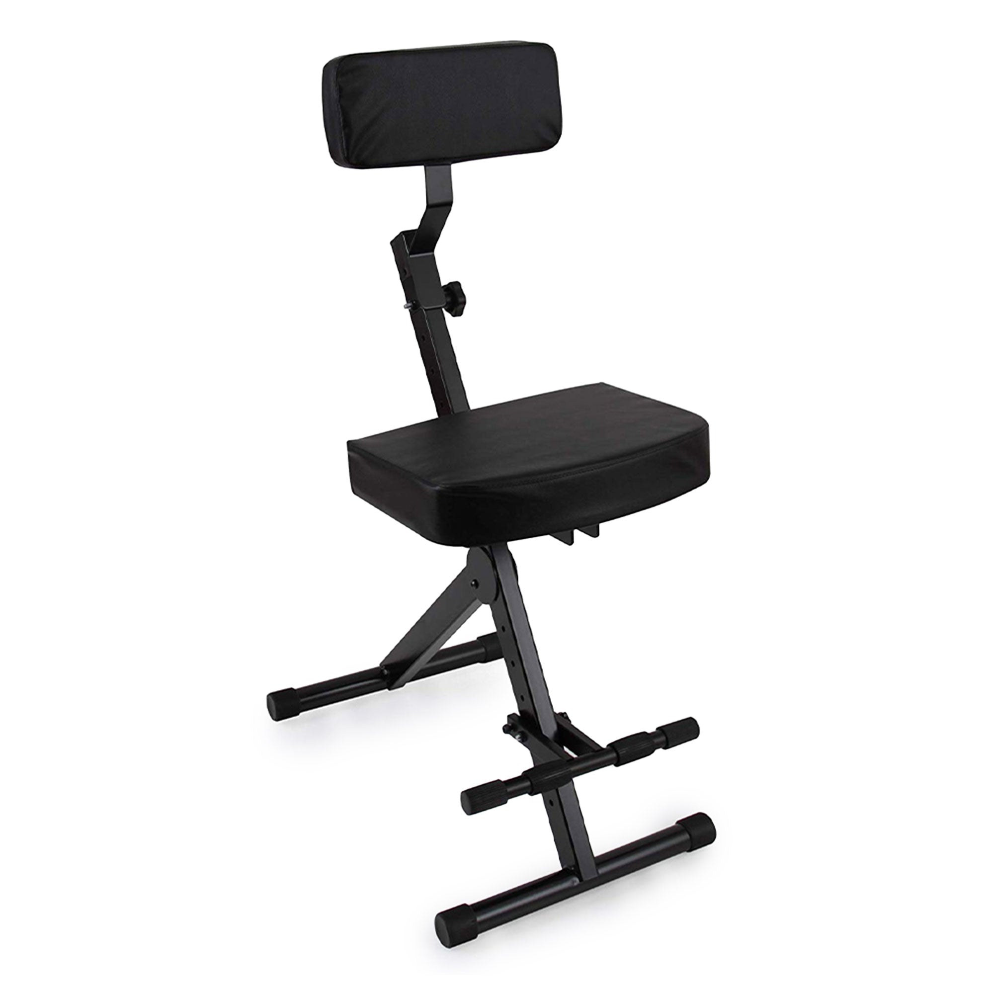 Pyle Performer Chair Seat Portable Stool w/ Height Adjustable Foot Rest (4 Pack)