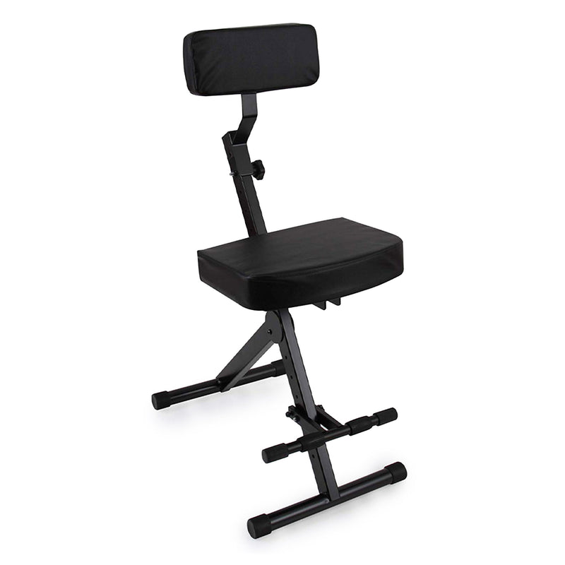 Pyle Performer Chair Seat Portable Stool w/ Height Adjustable Foot Rest (2 Pack)