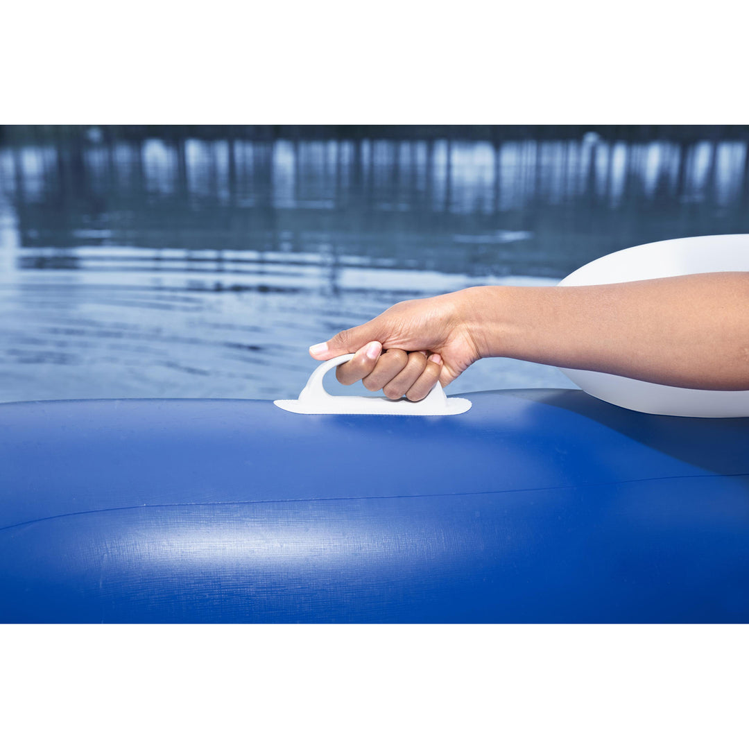 Bestway Hydro Force X3 Island 3 Person Inflatable Inner Tube, Blue and White - VMInnovations
