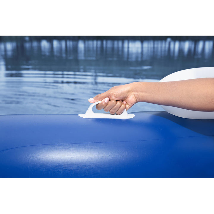 Bestway Hydro Force X3 Island 3 Person Inflatable Inner Tube, Blue and White - VMInnovations