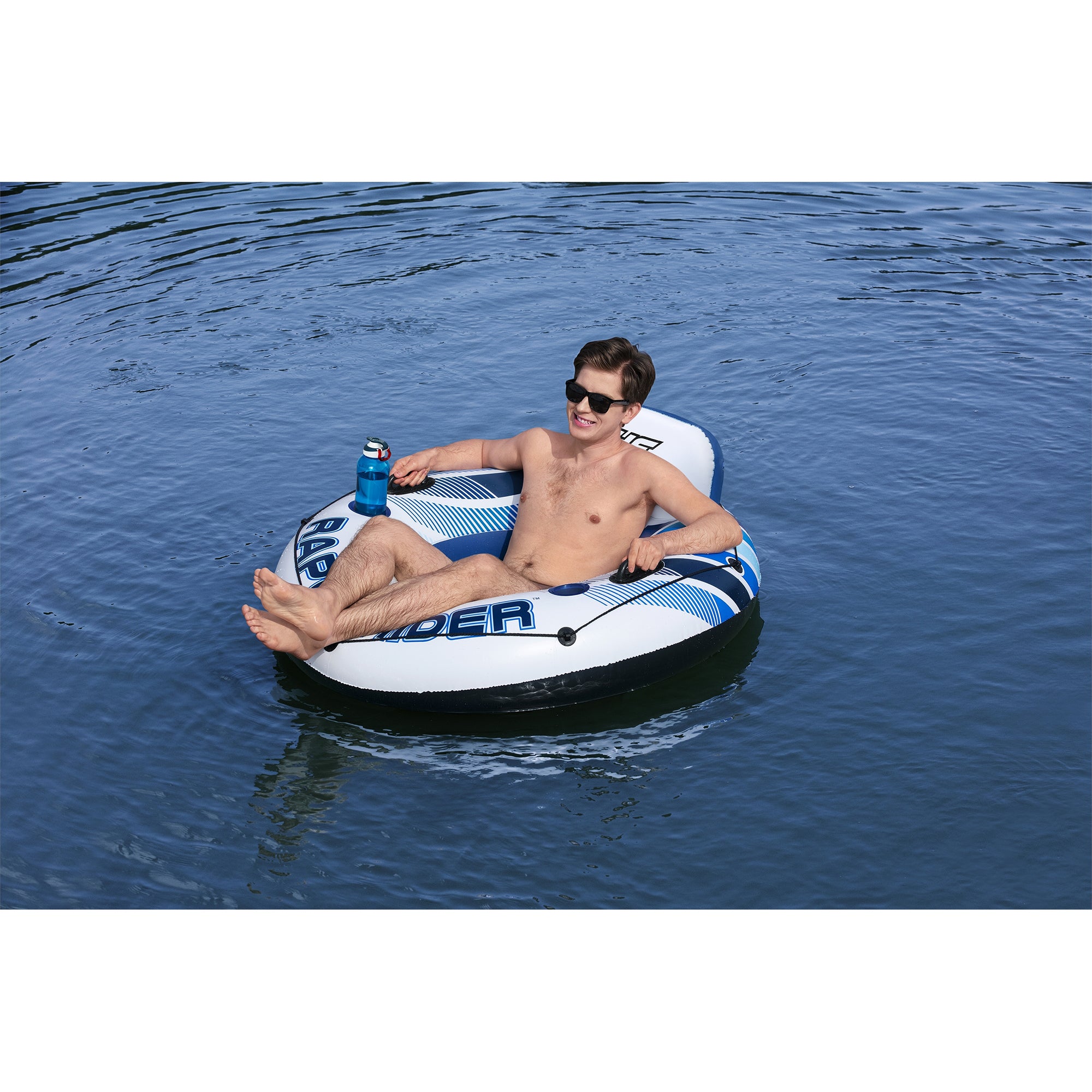 Bestway Hydro Force Rapid Rider Single River Inner Tube, Blue & White (Open Box) - VMInnovations