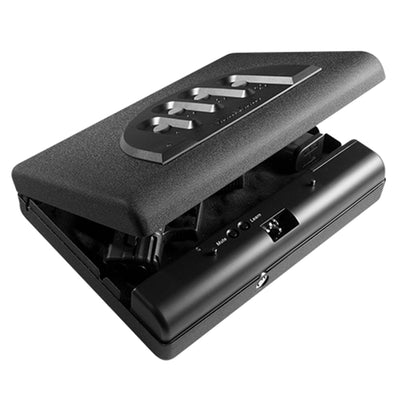 GunVault MicroVault MV 500 Portable Standard Digital and Key Gun Safe Box, Black