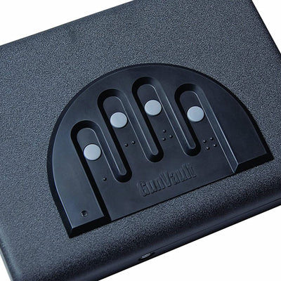GunVault MicroVault MV 500 Portable Standard Digital and Key Gun Safe Box, Black