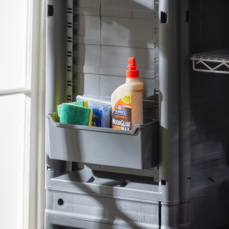 Gracious Living MaxIt Premium 2-Door Utility Cabinet w/ Adjustable Metal Shelves
