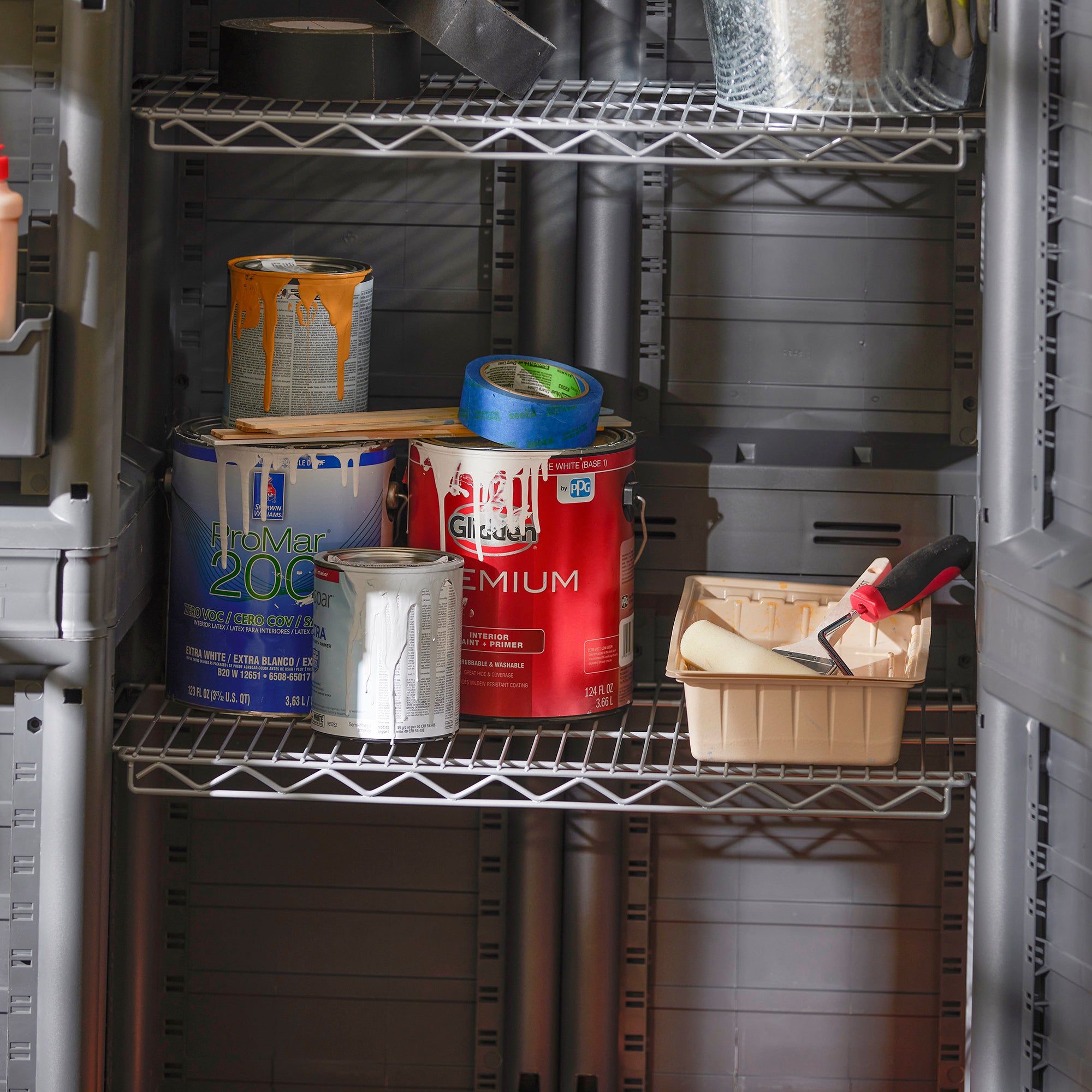 Gracious Living MaxIt Premium 2-Door Utility Cabinet w/ Metal Shelves (Open Box) - VMInnovations