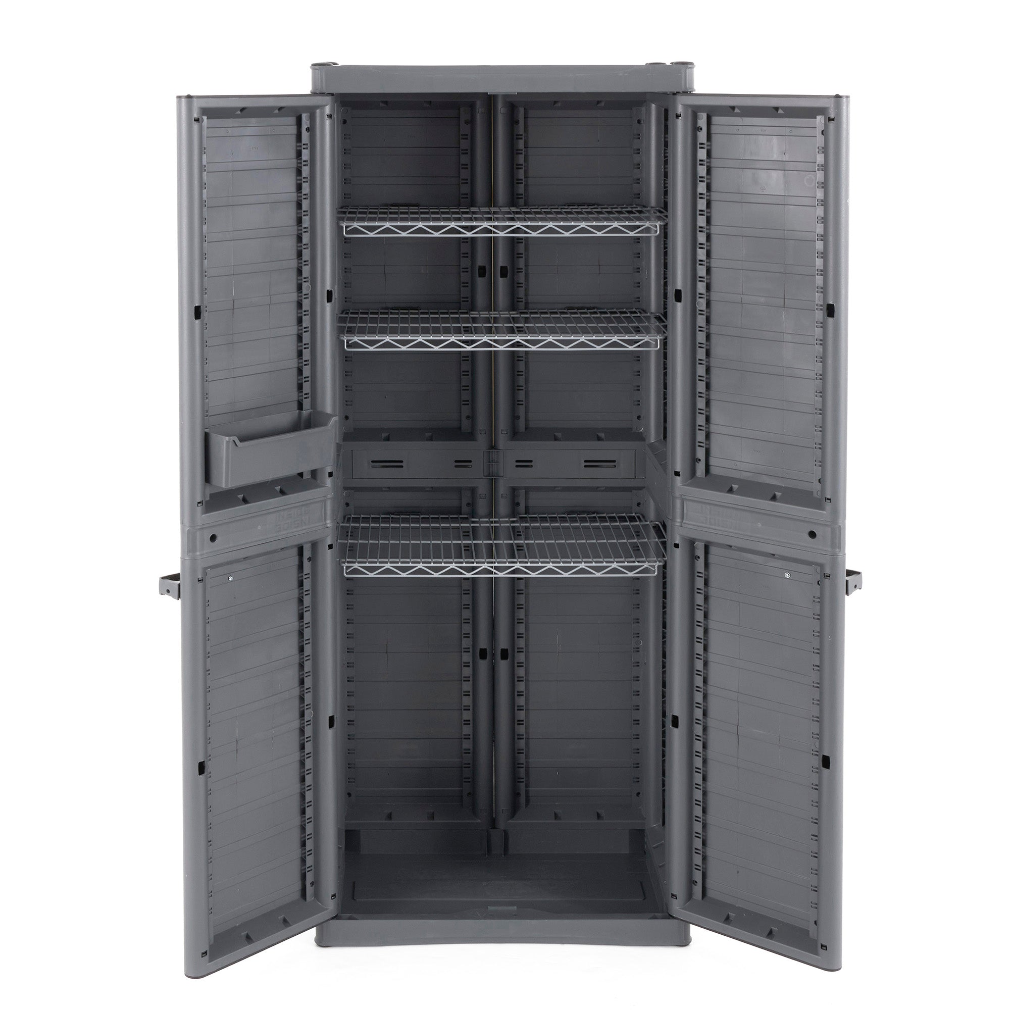 Gracious Living MaxIt Premium 2-Door Utility Cabinet w/ Metal Shelves (Open Box) - VMInnovations