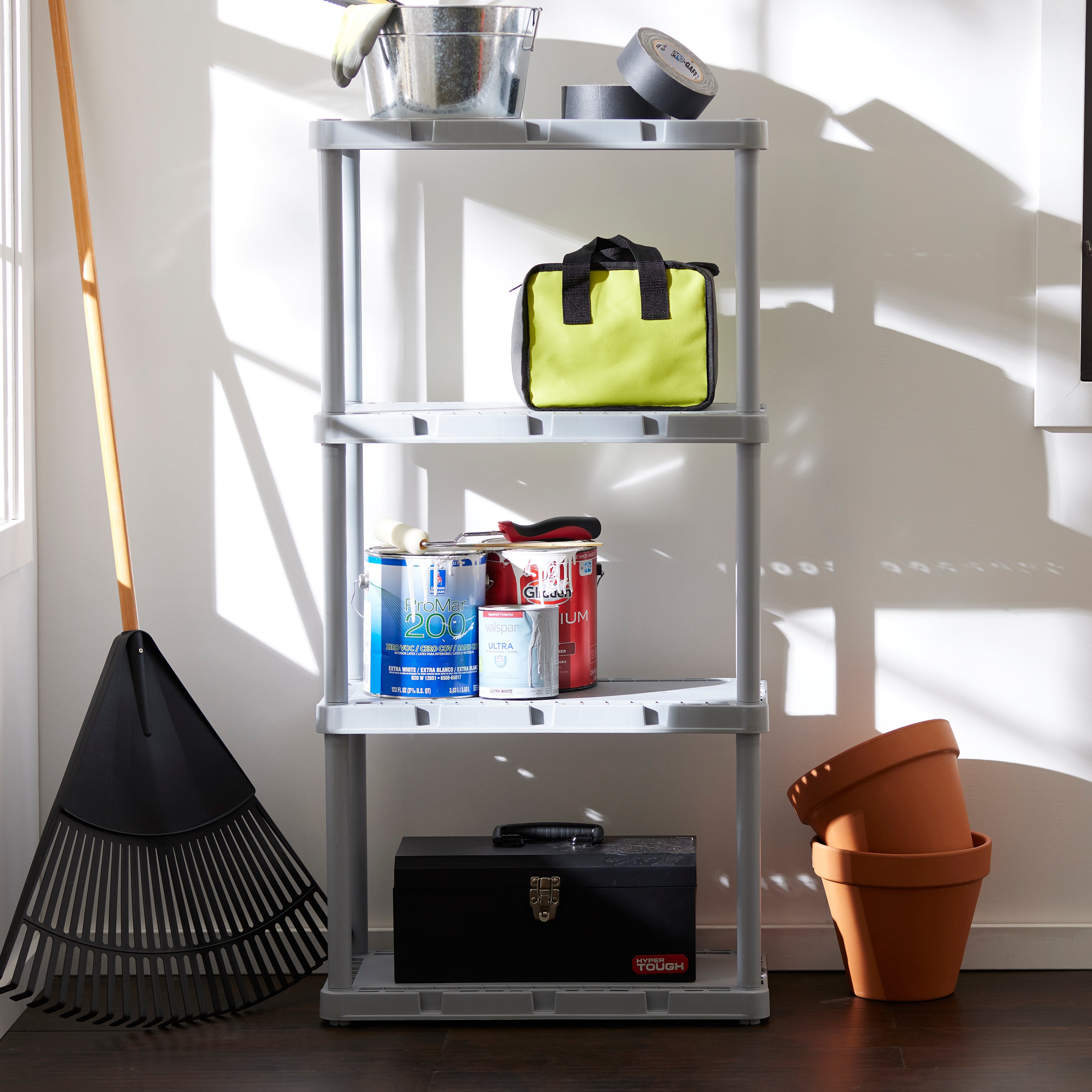 Knect-A-Shelf Fixed Height 4 Shelf Light Duty Storage System (Open Box) - VMInnovations