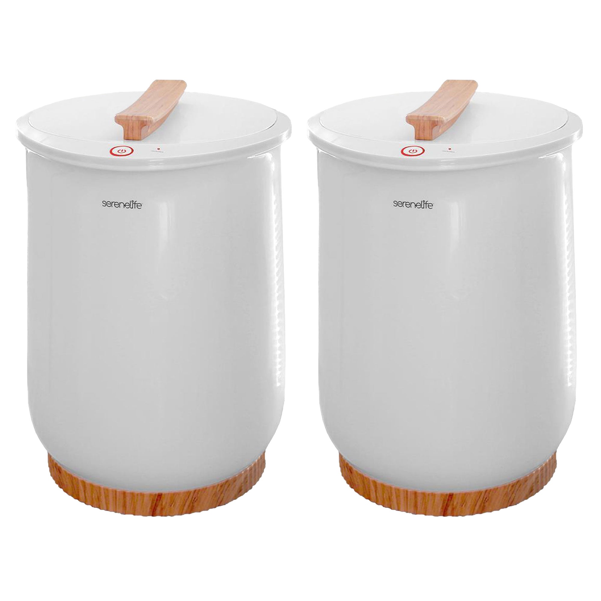 SereneLife Luxury Electric Bathroom Robe Spa Bucket Towel Warmer, White (2 Pack) - VMInnovations