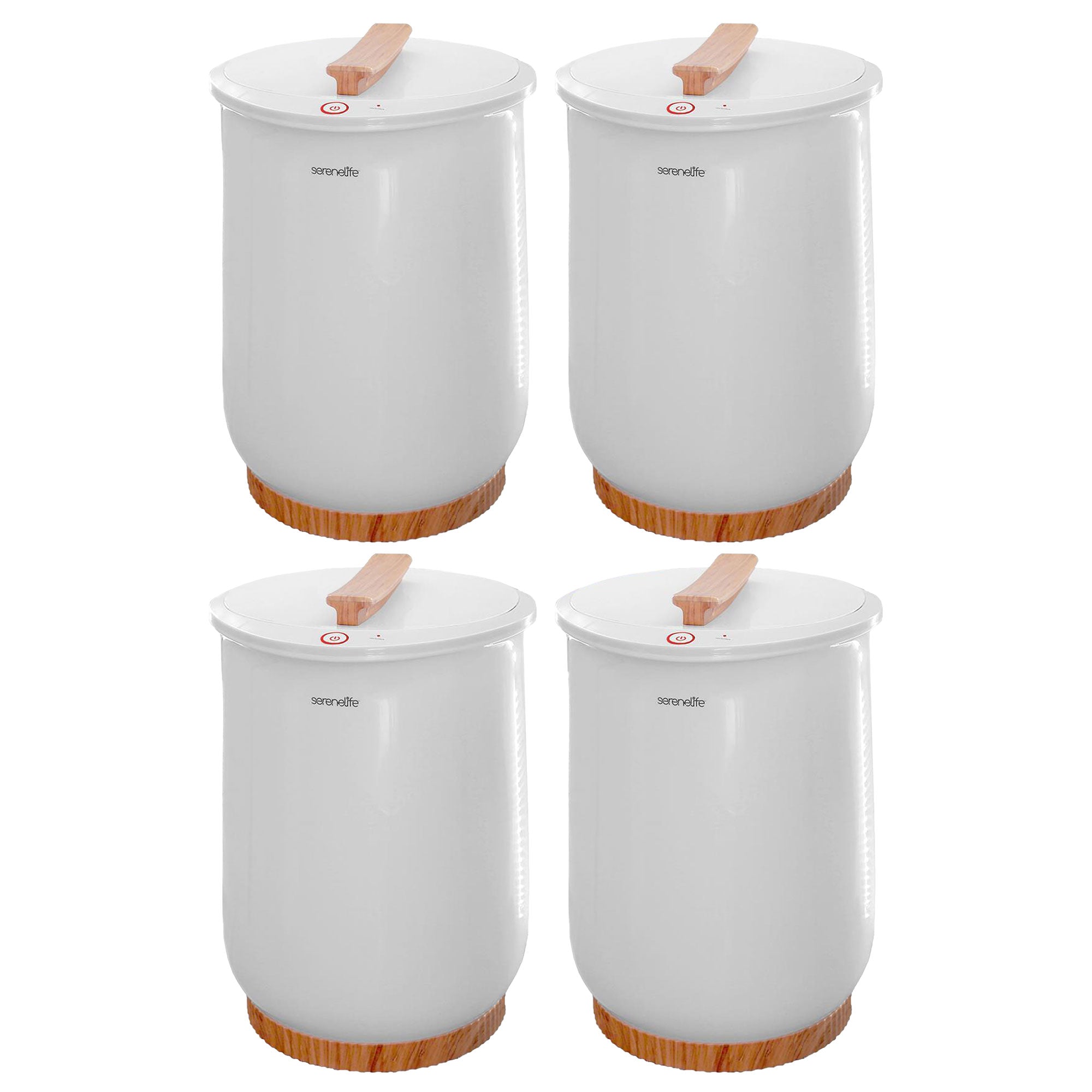 SereneLife Luxury Electric Bathroom Spa Bucket Towel Warmer for Bathrobes, White (4 Pack) - VMInnovations