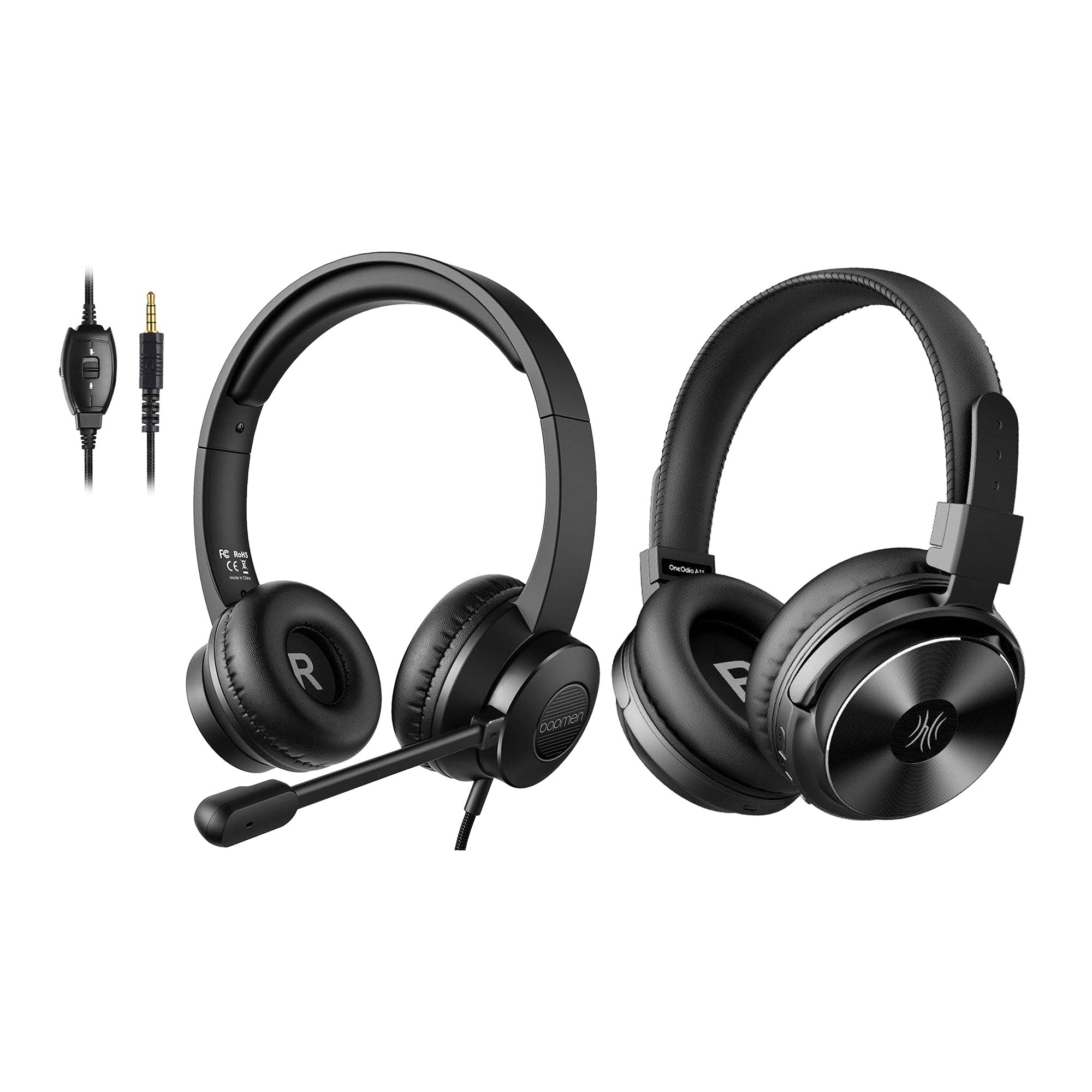 S100 Adjustable Microphone PC Headset with OneOdio A11 Bluetooth Headphones - VMInnovations