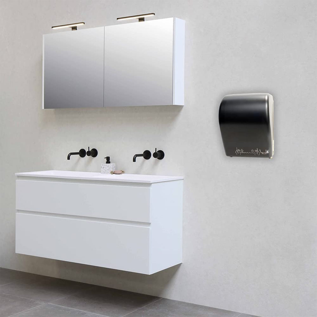 Response HRT DISP 201 Plastic Touchless Dispenser for Hard Roll Paper Towels