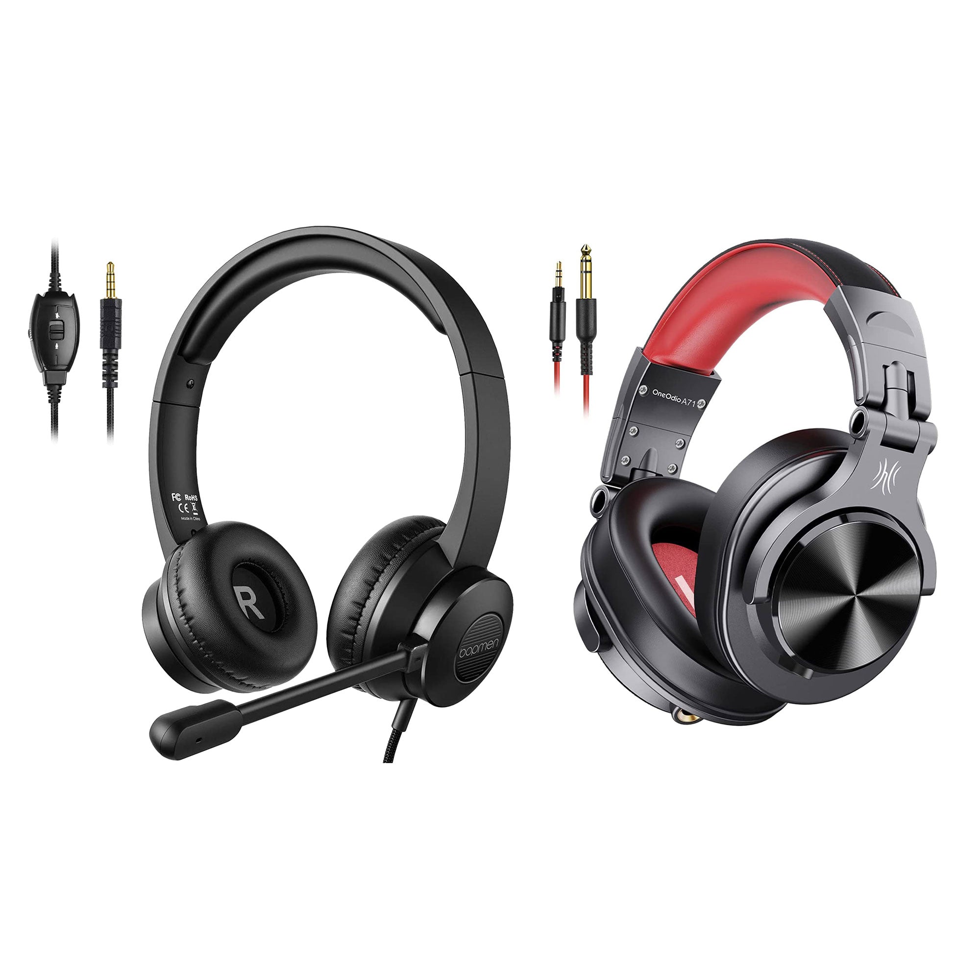 S100 Adjustable Microphone PC Headset with OneOdio A71 Bluetooth Headphones - VMInnovations