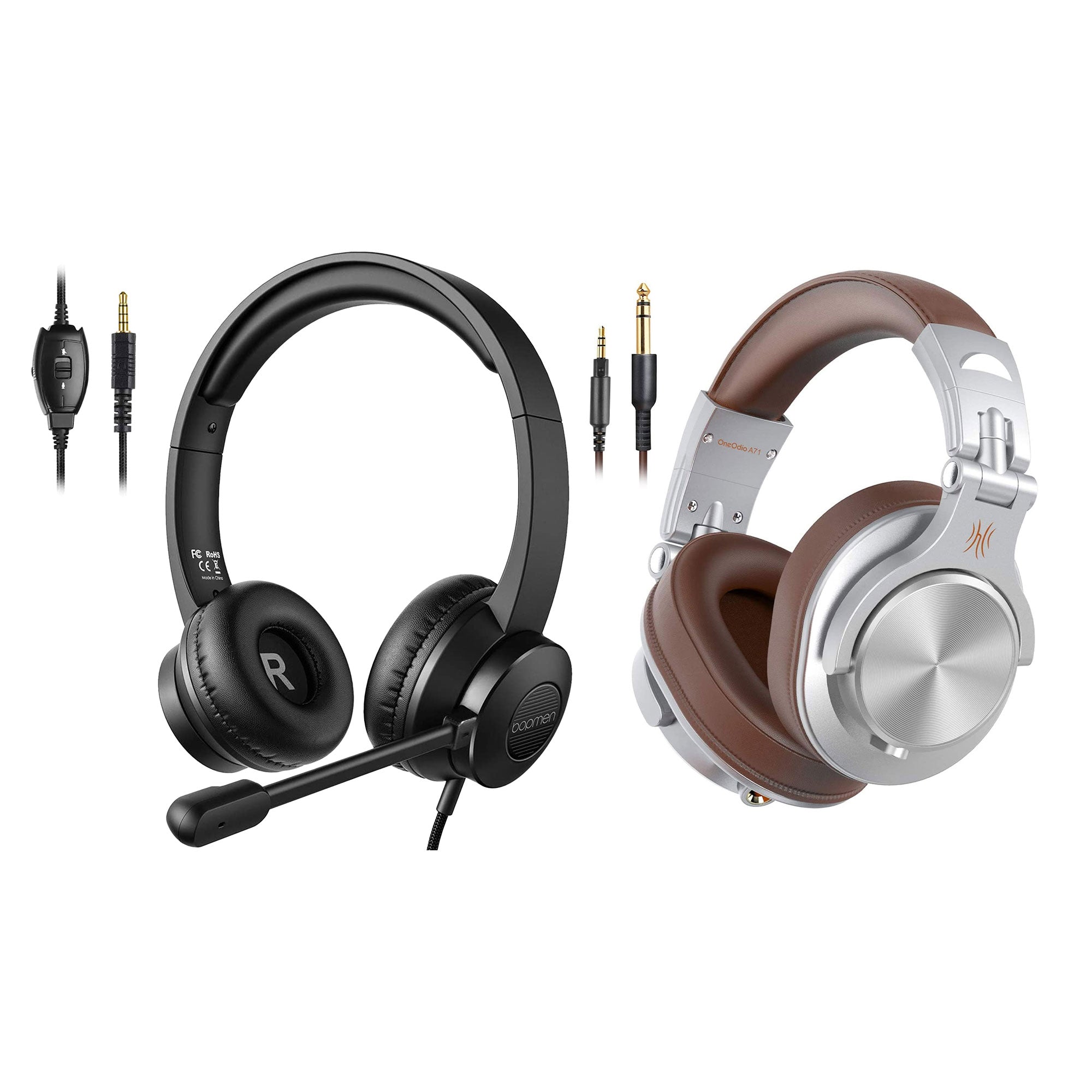 S100 Adjustable Microphone PC Headset with OneOdio A71 Bluetooth Headphones - VMInnovations