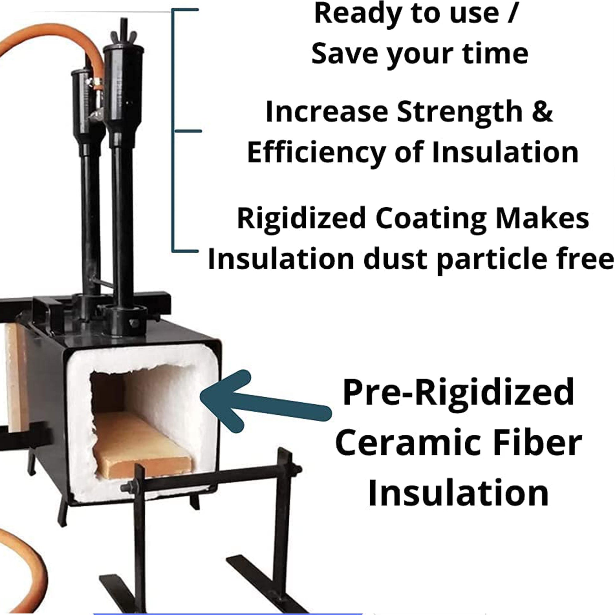 Simond Store PFI-21B Gas Propane Double Burner Rectangular Farrier Forge, Steel