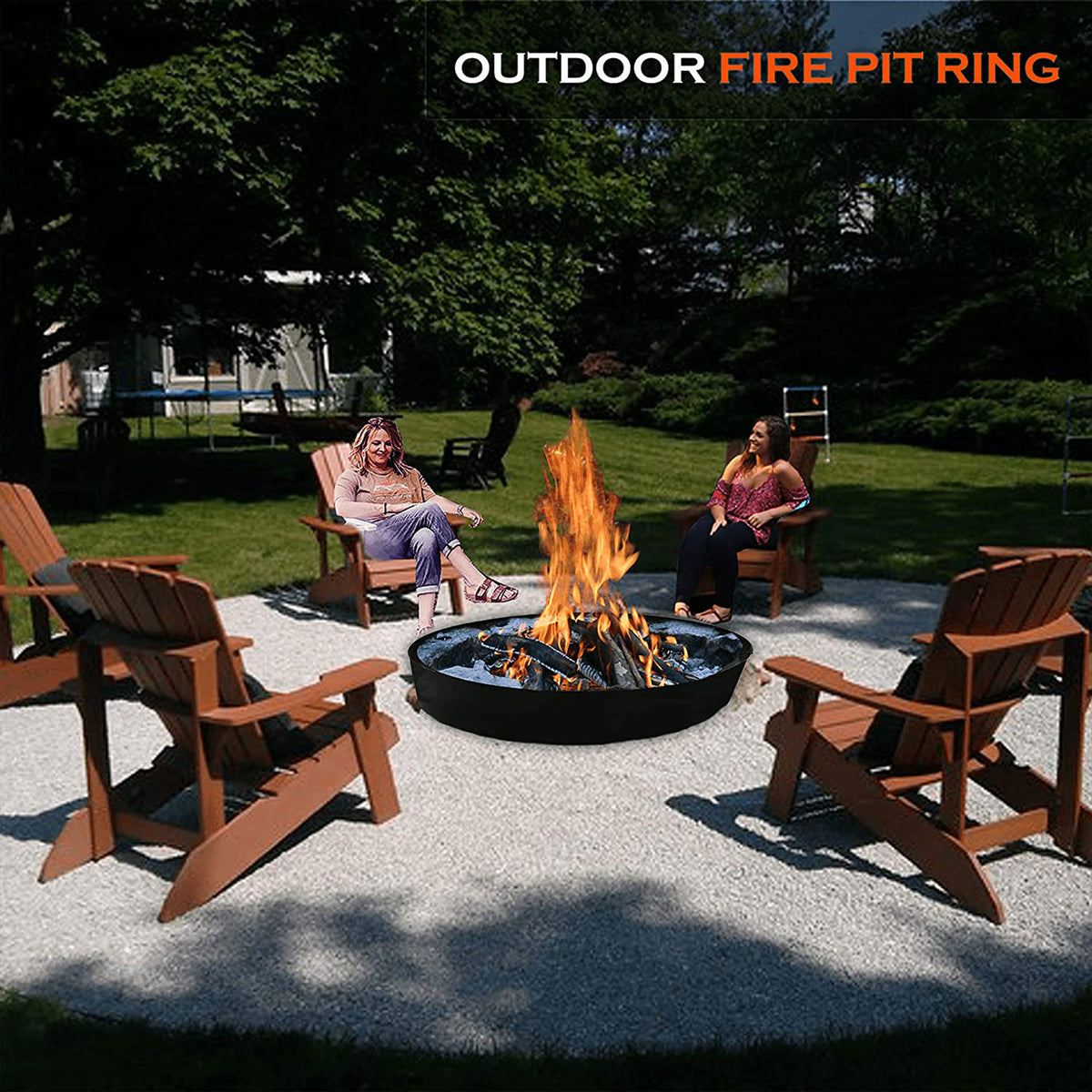 Simond Store Round Heavy Duty Fire Pit Ring Insert, 60 Inch Diameter (Open Box)