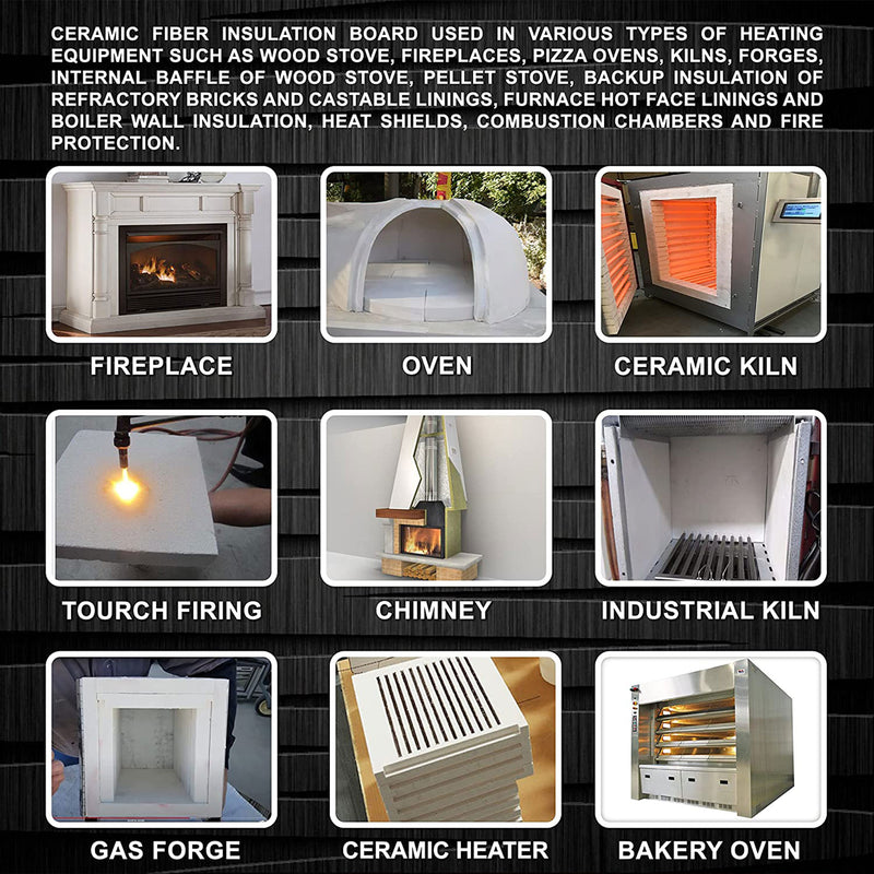 Simond Store VZ4F Ceramic Fiber Board Insulation for Forge, Pizza Oven, and Kiln
