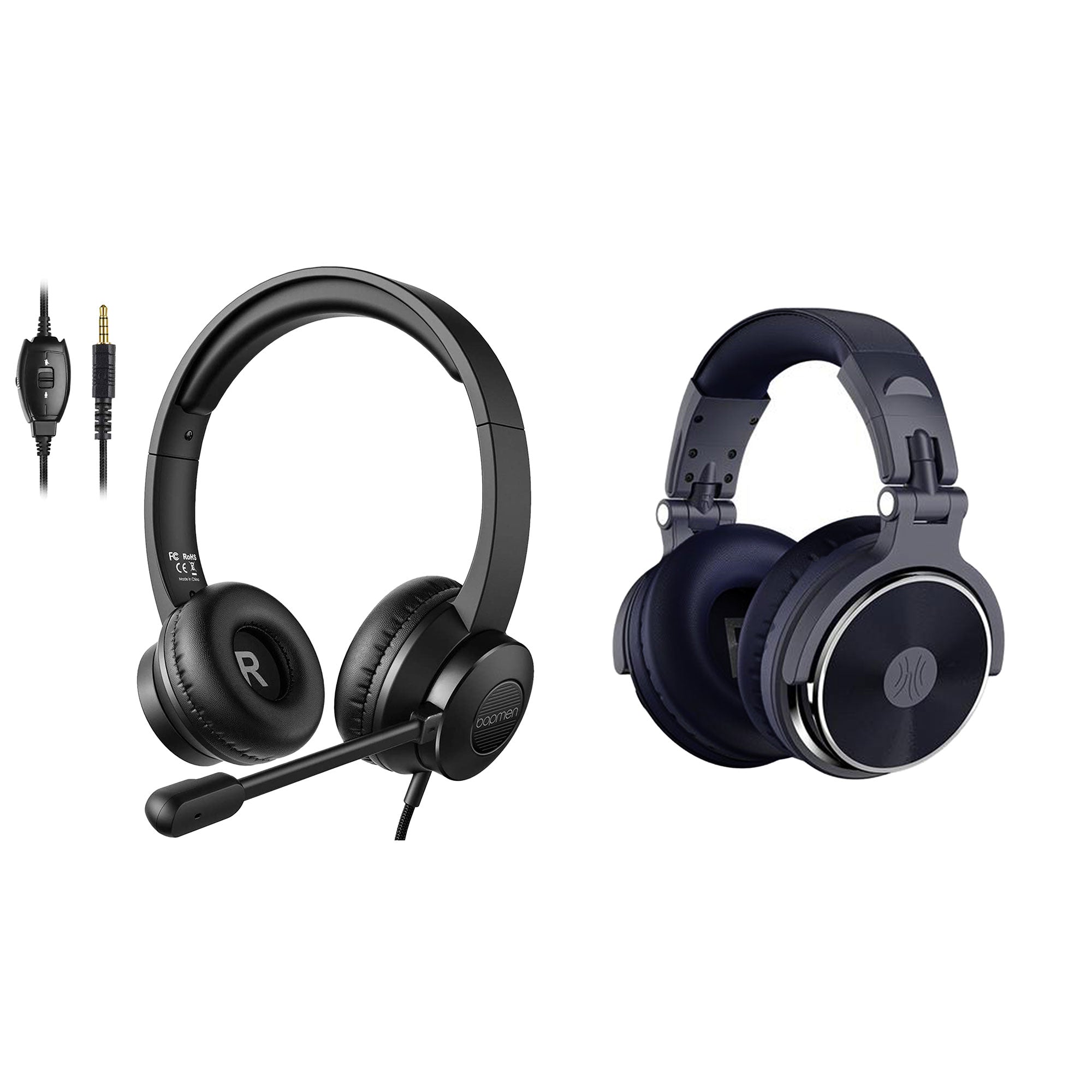 S100 Adjustable Microphone Wireless PC Headset & OneOdio Pro 10 Wired Headphones - VMInnovations