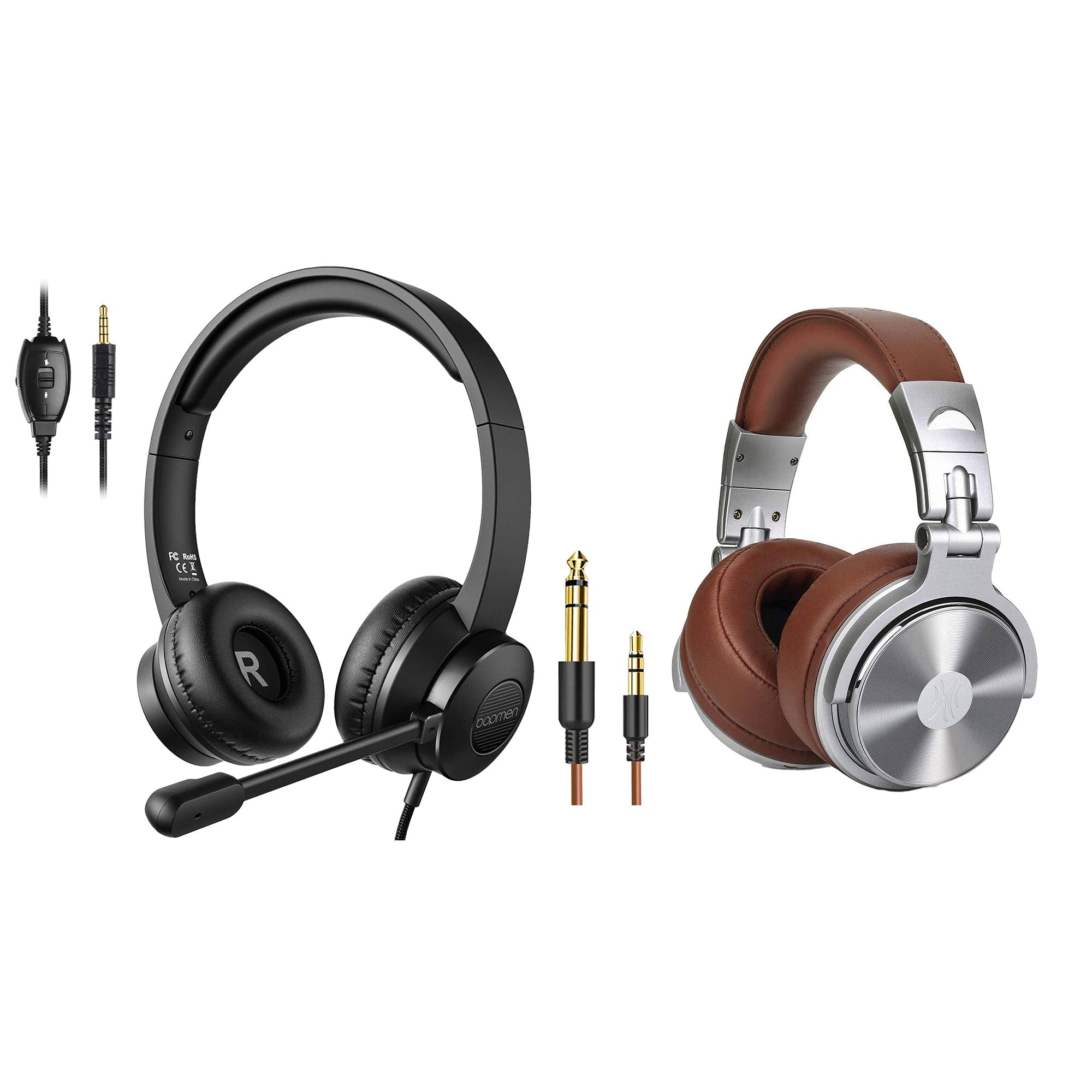 S100 Adjustable Microphone PC Wireless Headset & OneOdio Pro 10 Wired Headphones - VMInnovations