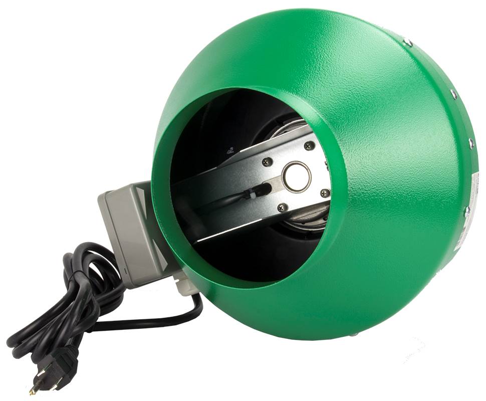 Hydrofarm ACDF6 Active Air 6 Inch Inline Hydroponic Fan with Mounts, 400 CFM