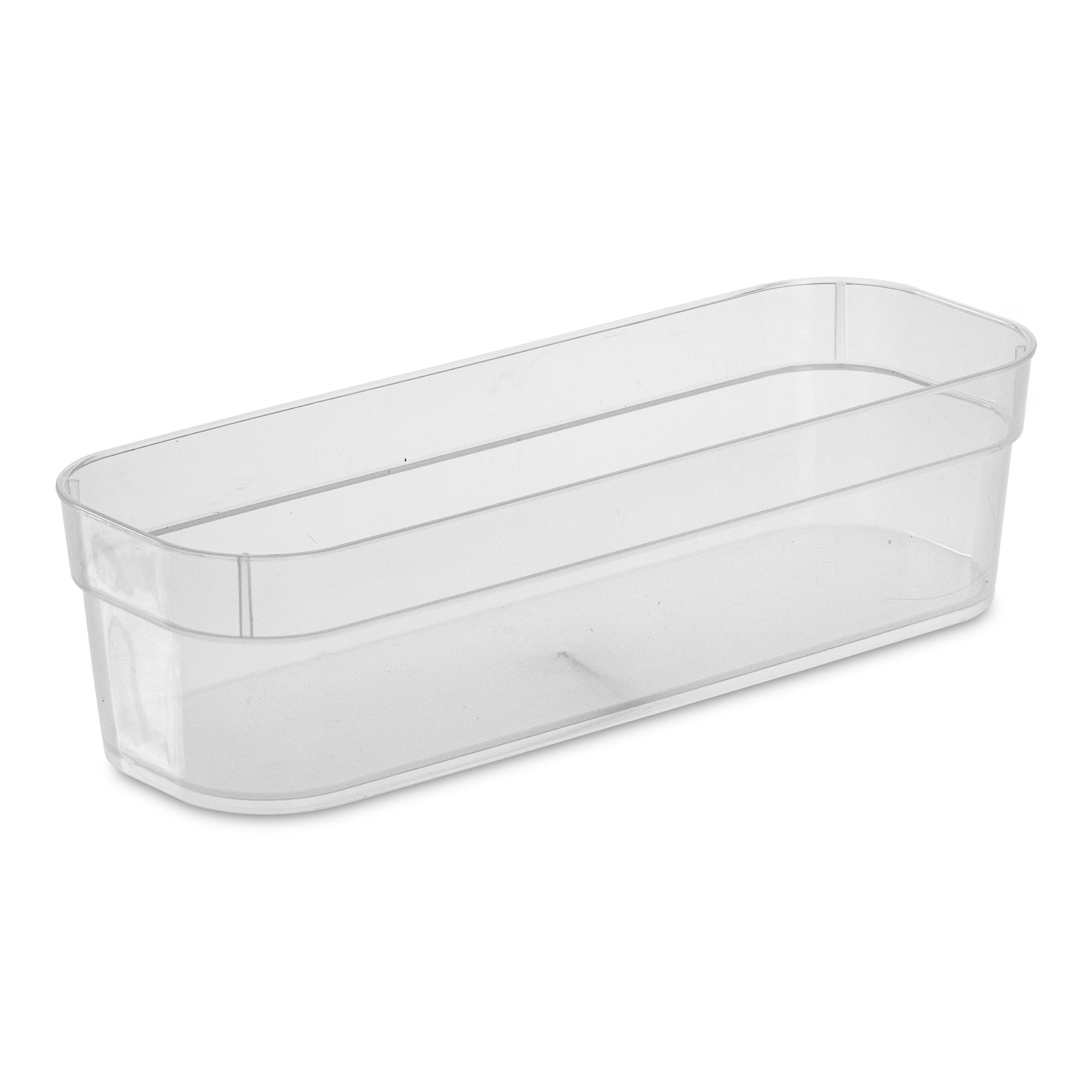 Sterilite Narrow Storage Trays for Desktop & Drawer Organizing, Clear (72 Pack) - VMInnovations