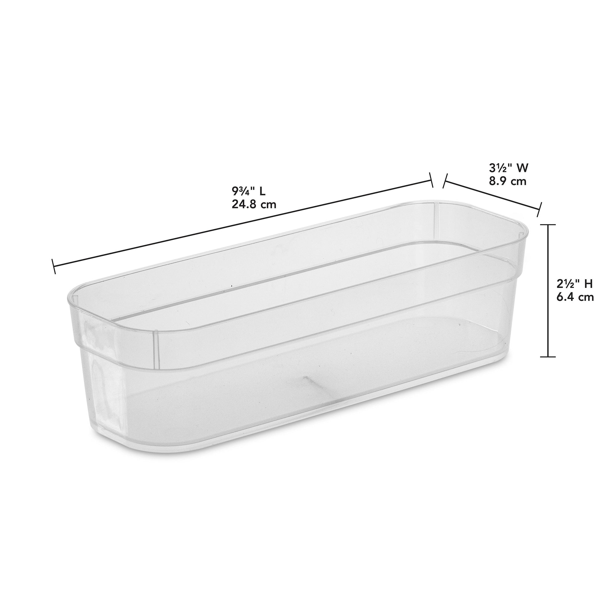 Sterilite Narrow Storage Trays for Desktop & Drawer Organizing, Clear (72 Pack) - VMInnovations