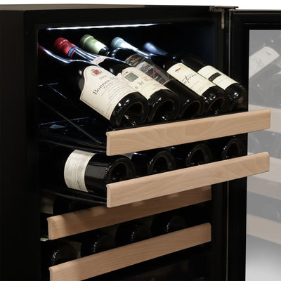 Whynter 92 Bottle 6 Shelf Stand Alone Zone Wine Refrigerator, Stainless Steel