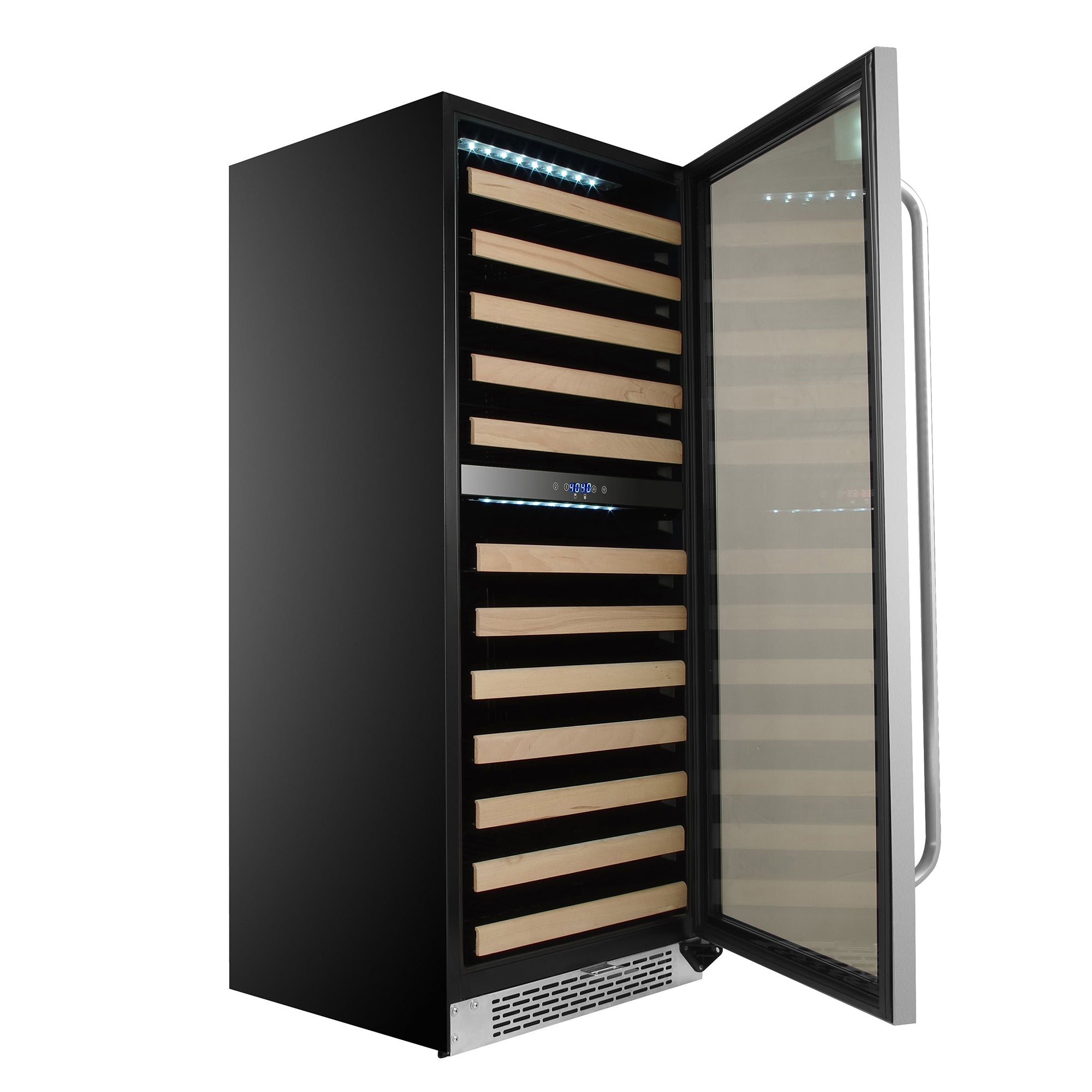 Whynter 92 Bottle 6 Shelf Stand Alone Zone Wine Refrigerator, Stainless Steel