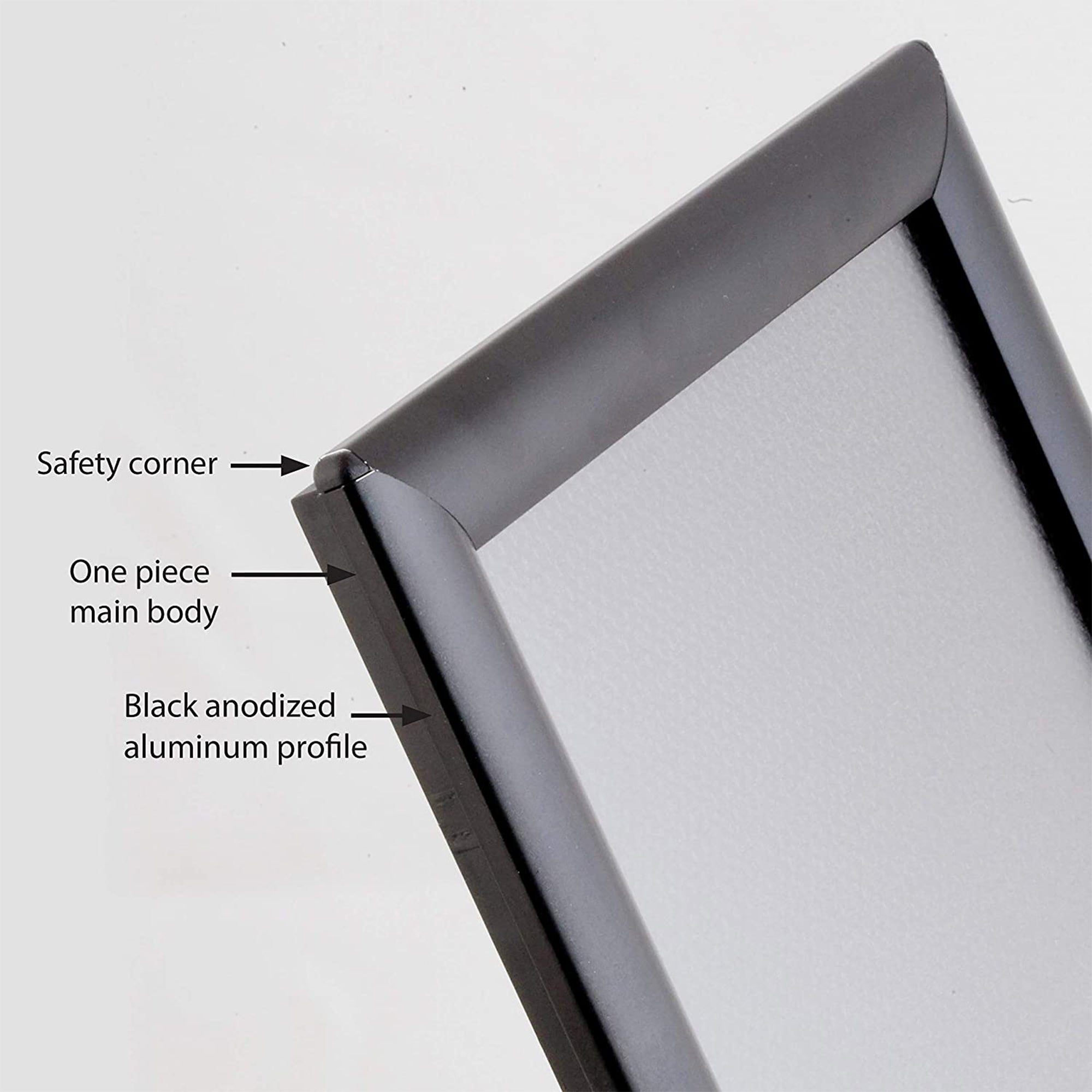 M&T Displays Opti Frame 8.5 x 11 In Wall Mount Front Load Frame, (5) (Open Box) - VMInnovations