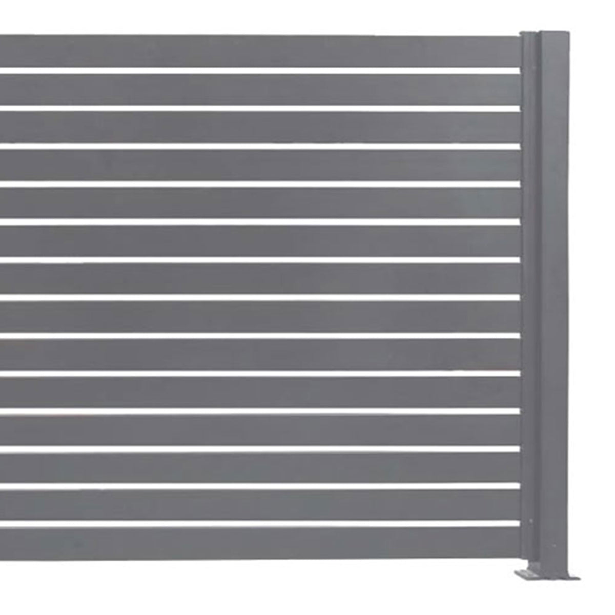 Stratco 71 x 94" and 71 x 39" Aluminum Quick Screen Slat Gate Fencing, Gray