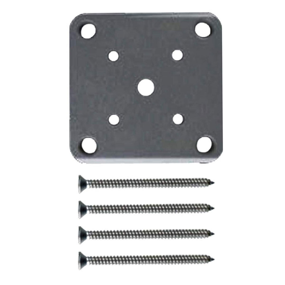 Stratco Quick Screen Slat Fencing Aluminum Base Plate Kit with 4 Screws, Gray