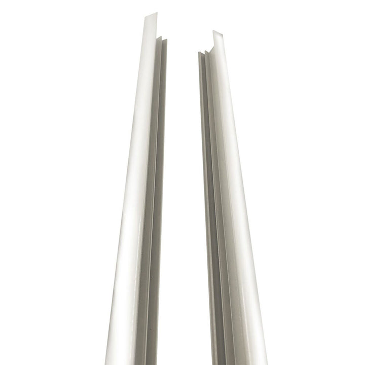 Stratco 6 Foot Quick Screen Aluminum Side Frame Slat Fencing, White (2 Pack) - VMInnovations